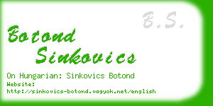 botond sinkovics business card